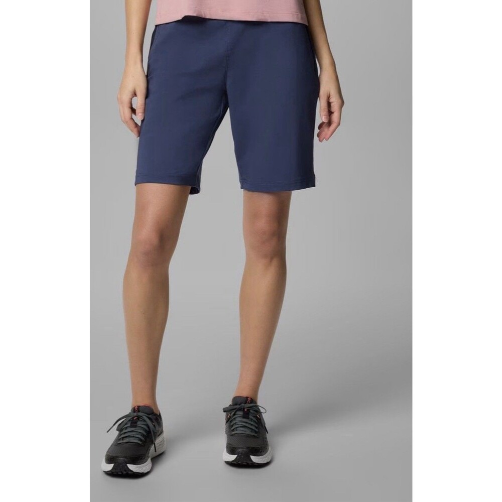 Columbia All Seasons Long Shorts Womens Large Blue Elastic Waist Active